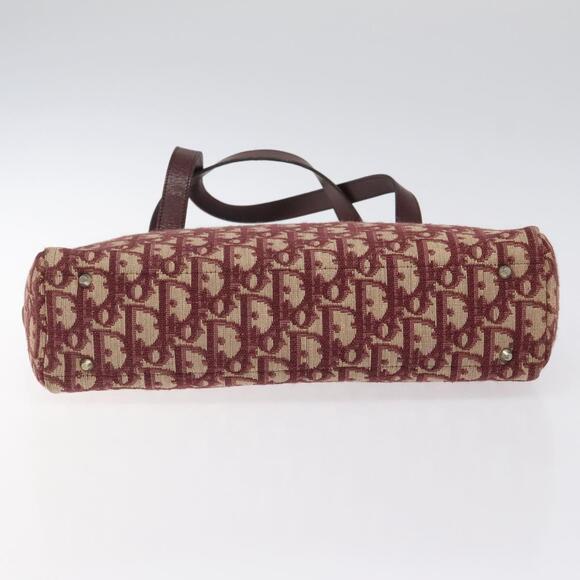 DIOR Trotter Canvas Hand Bag Red Gold - Picture 9 of 12